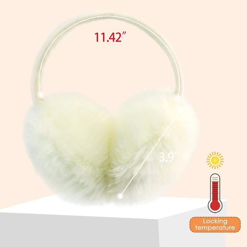 FSTEOE Winter Ear Muffs Women Warm Earmuff Girls Ear Warmers Soft Plush Outdoor Adjustable Ear Cover - Image 5